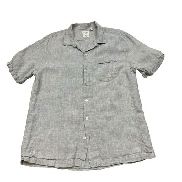 Men’s J. Crew Baird MxNutt Murano Linen Slim Fir Short Sleeve Button Down Large - Picture 1 of 11